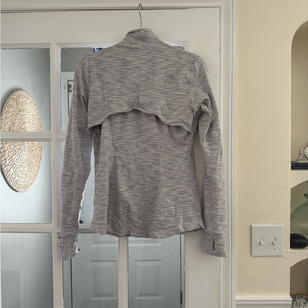 lululemon athletica Heathered Light Gray Full-Zip Jacket - Picture 2 of 4